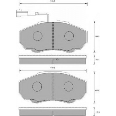 602881 ROULUNDS Комплект тормозных колодок, дисковый тормоз