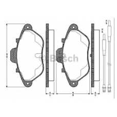 0 986 TB2 168 BOSCH Комплект тормозных колодок, дисковый тормоз