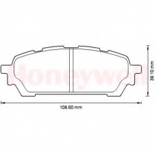 572529B BENDIX Комплект тормозных колодок, дисковый тормоз