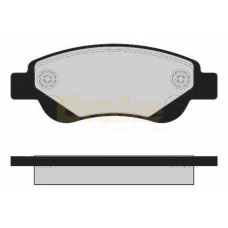 PA1666 BRAKE ENGINEERING Комплект тормозных колодок, дисковый тормоз