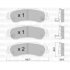 22-0722-0 METELLI Комплект тормозных колодок, дисковый тормоз