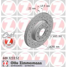 600.3233.52 ZIMMERMANN Тормозной диск