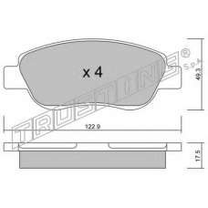 797.0 TRUSTING Комплект тормозных колодок, дисковый тормоз