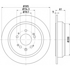 MDC2165 MINTEX Тормозной диск