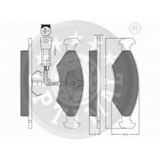 9608 OPTIMAL Комплект тормозных колодок, дисковый тормоз