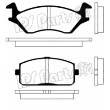 IBD-1202 IPS Parts Комплект тормозных колодок, дисковый тормоз