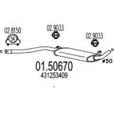 01.50670 MTS Средний глушитель выхлопных газов