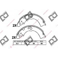 BS1107 DJ PARTS Комплект тормозных колодок