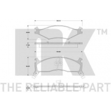 223523 NK Комплект тормозных колодок, дисковый тормоз