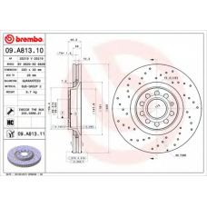 09.A813.10 BREMBO Тормозной диск