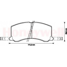 572399B BENDIX Комплект тормозных колодок, дисковый тормоз