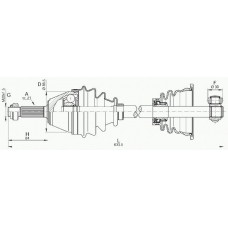 DRS6162.00 OPEN PARTS Приводной вал