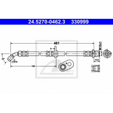 24.5270-0462.3 ATE Тормозной шланг