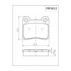 FBP4012 FI.BA Комплект тормозных колодок, дисковый тормоз