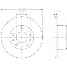 8DD 355 104-431 HELLA Тормозной диск