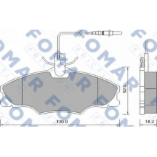 FO 637381 FOMAR ROULUNDS Комплект тормозных колодок, дисковый тормоз