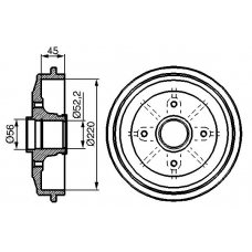 0 986 477 151 BOSCH Тормозной барабан