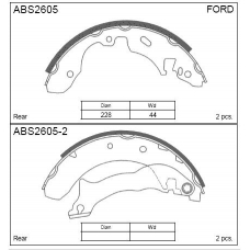 ABS2605 Allied Nippon Колодки барабанные