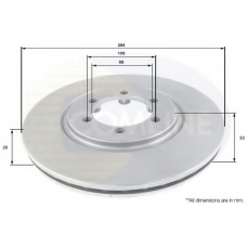 ADC1080V COMLINE Тормозной диск