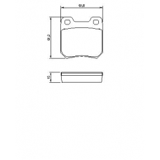 0 986 490 510 BOSCH Комплект тормозных колодок, дисковый тормоз