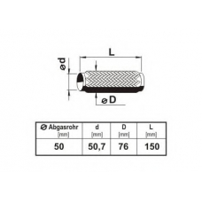460767 ERNST Гофрированная труба, выхлопная система; Гофрирован