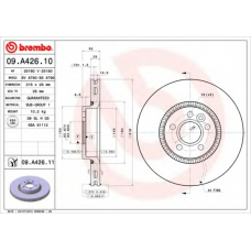 09.A426.11 BREMBO Тормозной диск