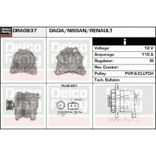 DRA0837 DELCO REMY Генератор