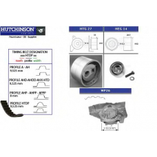 KH 46WP26 HUTCHINSON Водяной насос + комплект зубчатого ремня