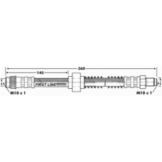 FBH6840 FIRST LINE Тормозной шланг