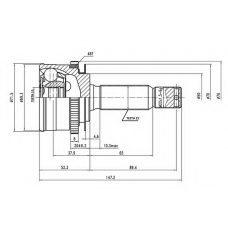 AW1510090A AYWIPARTS Шарнирный комплект, приводной вал