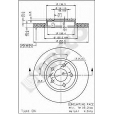 BS 8213 BRECO Тормозной диск