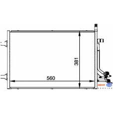 8FC 351 318-381 HELLA Конденсатор, кондиционер