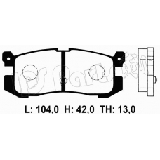 IBR-1306 IPS Parts Комплект тормозных колодок, дисковый тормоз