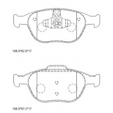 KD6768 ASIMCO Комплект тормозных колодок, дисковый тормоз