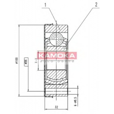 8094 KAMOKA Шарнирный комплект, приводной вал