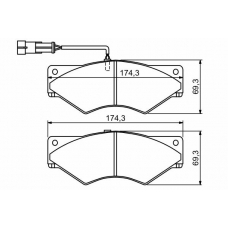 0 986 494 193 BOSCH Комплект тормозных колодок, дисковый тормоз