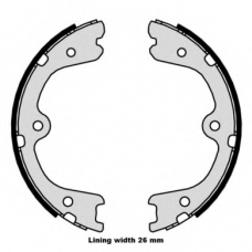 S 56 546 BREMBO Комплект тормозных колодок, стояночная тормозная с