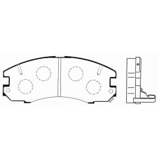 J PA-249AF JAPANPARTS Комплект тормозных колодок, дисковый тормоз