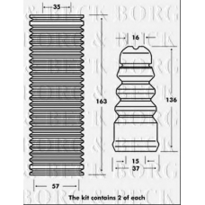BPK7005 BORG & BECK Пылезащитный комплект, амортизатор