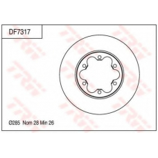 DF7317 TRW Тормозной диск