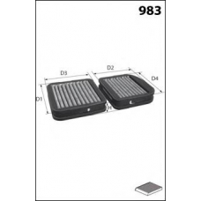 JKR7088 MECAFILTER Фильтр, воздух во внутренном пространстве