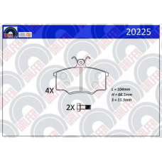20225 GALFER Комплект тормозных колодок, дисковый тормоз