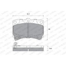151-2199 WEEN Комплект тормозных колодок, дисковый тормоз