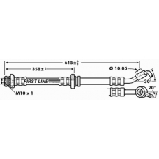 FBH7137 FIRST LINE Тормозной шланг