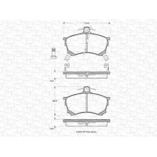 363702160624 MAGNETI MARELLI Комплект тормозных колодок, дисковый тормоз