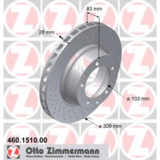 460.1510.00 ZIMMERMANN Тормозной диск