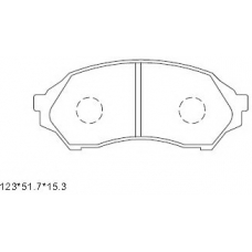 KD3725 ASIMCO Комплект тормозных колодок, дисковый тормоз