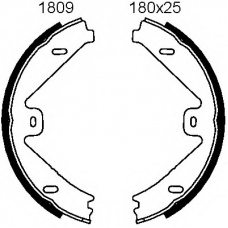 01809 BSF Комплект тормозных колодок, стояночная тормозная с