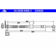 24.5248-0466.3 ATE Тормозной шланг