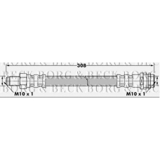 BBH7324 BORG & BECK Тормозной шланг